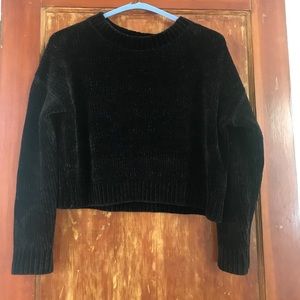Black urban velvet sweater